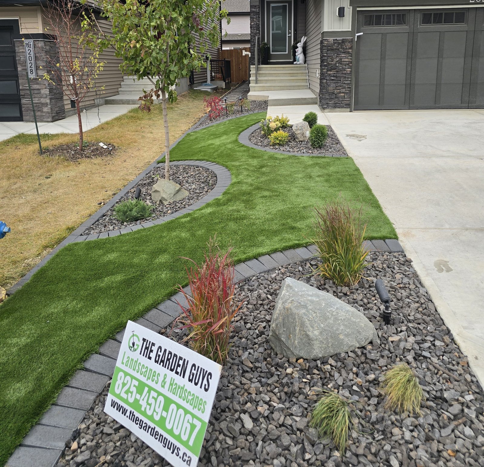 Front yard landscaping and sod — Edmonton