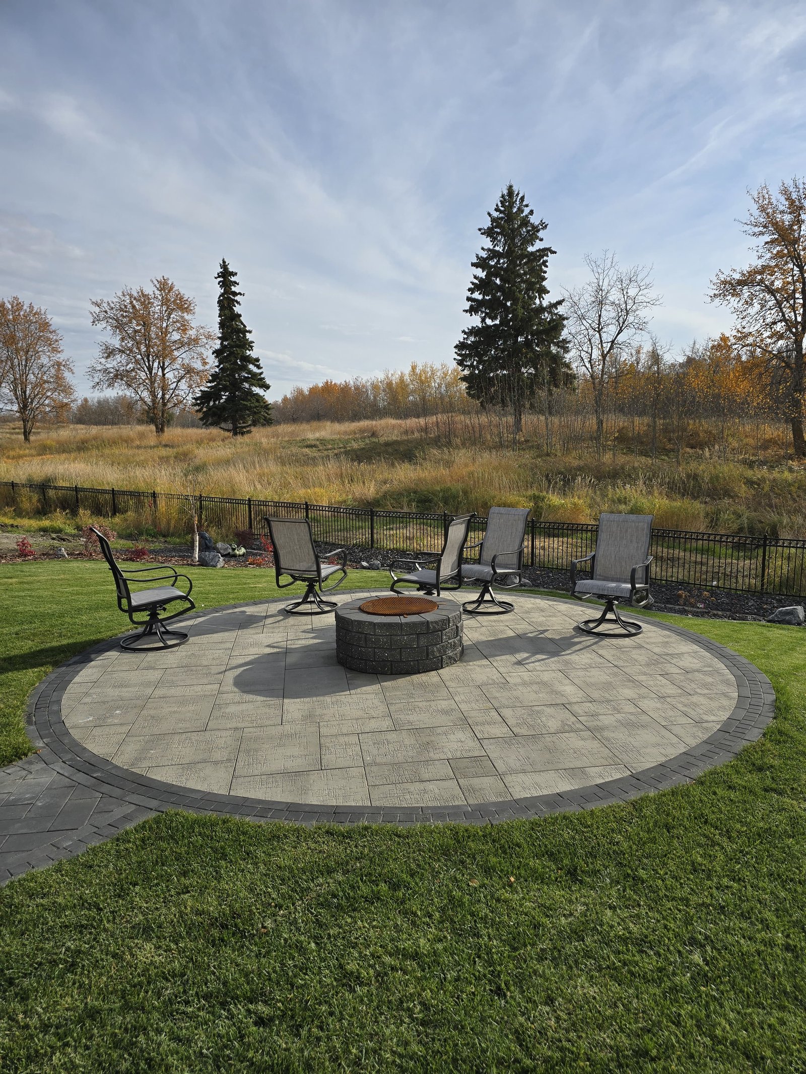 Fire pit patio — Edmonton